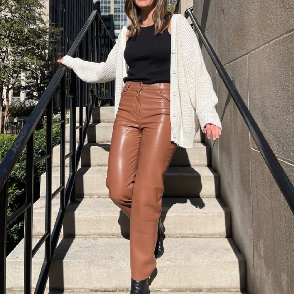 Zara Vegan Leather Pants